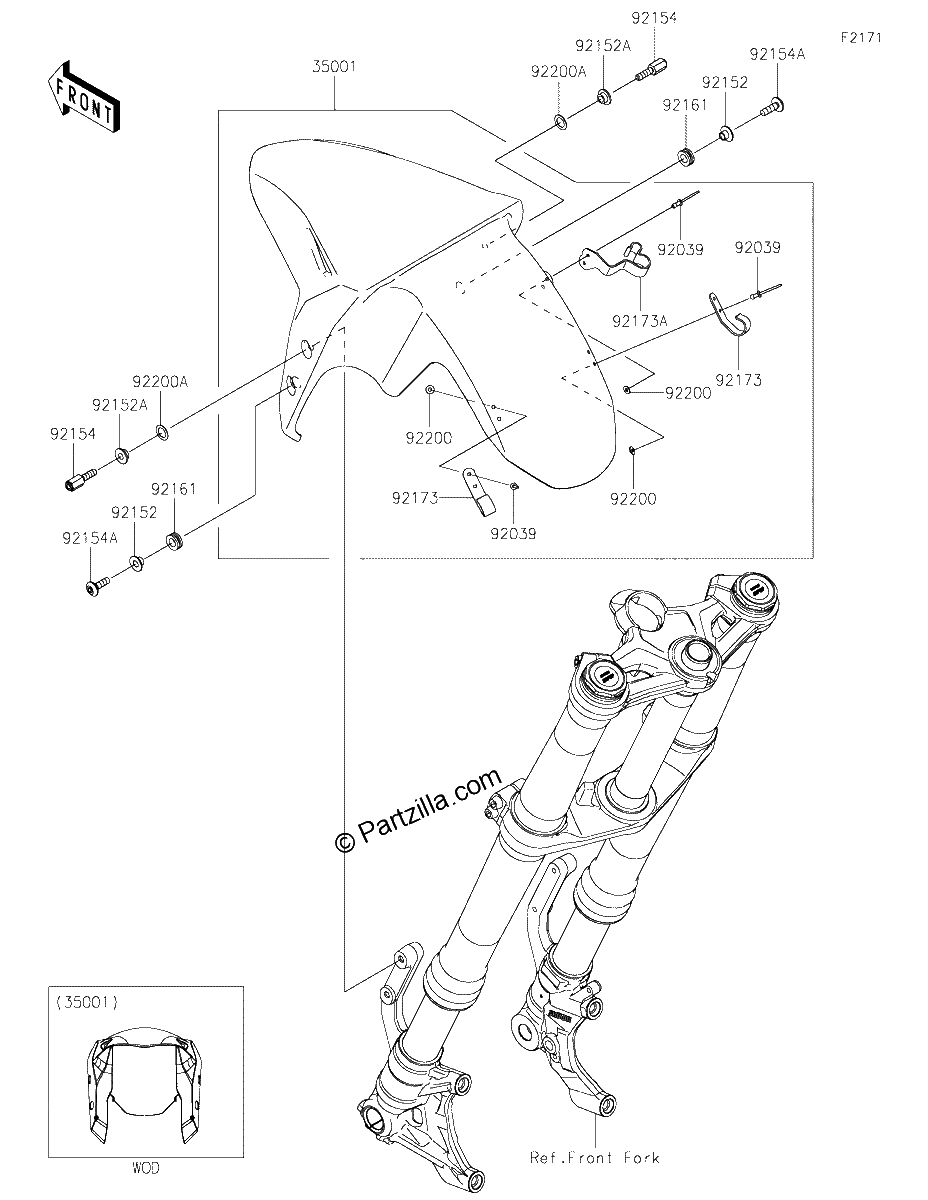 Diagrama de FRONT FENDER S