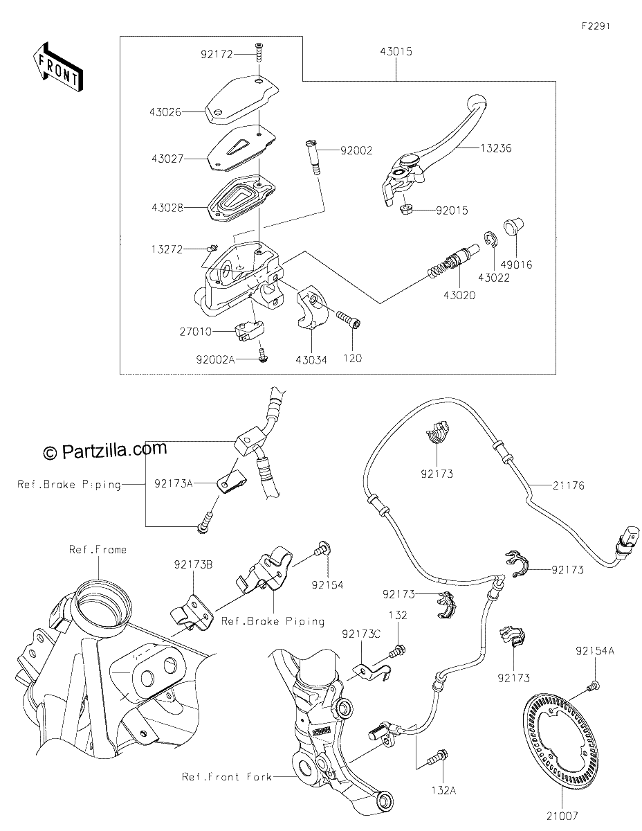 Diagrama de FRONT MASTER CYLINDER