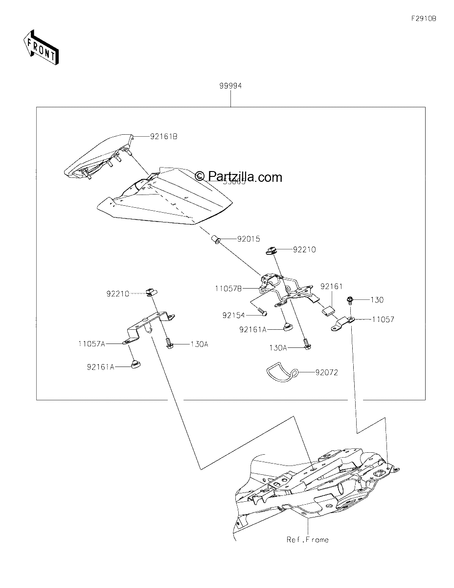 Diagrama de ACCESSORY PILLION SEAT COVER