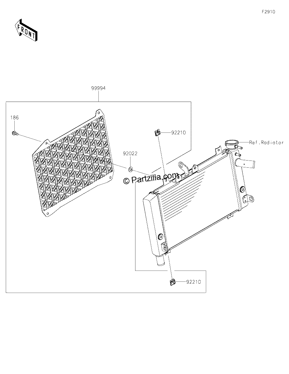Diagrama de ACCESSORY RADIATOR TRIM