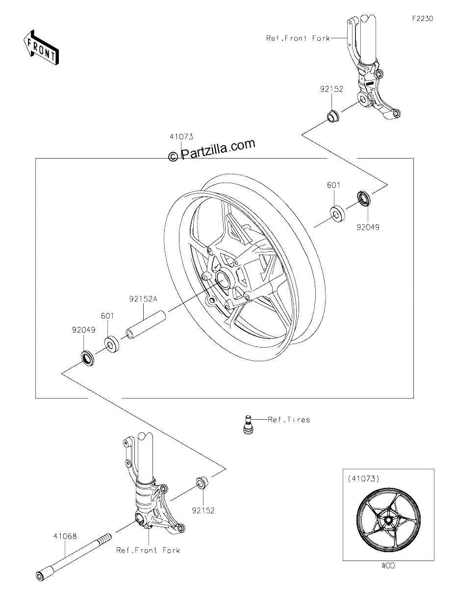 Diagrama de FRONT WHEEL