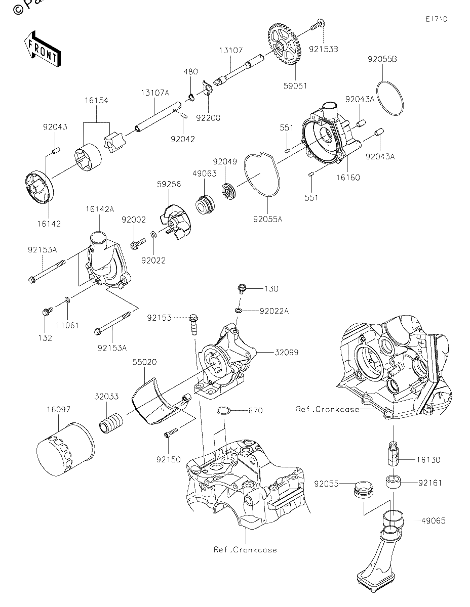 Diagrama de OIL PUMP OIL FILTER