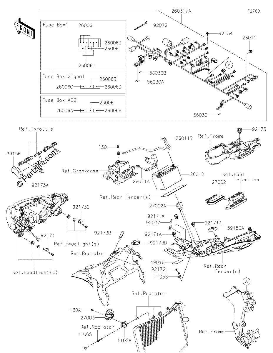 Diagrama de CHASSIS ELECTRICAL EQUIPMENT