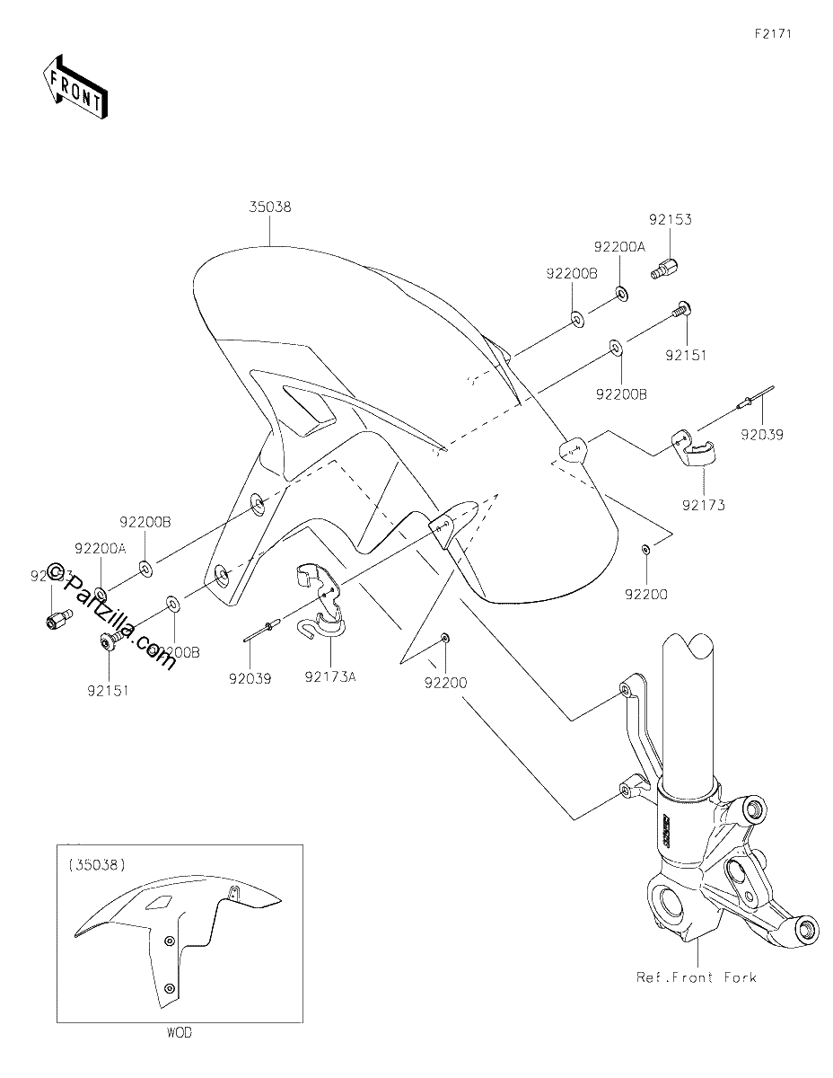 Diagrama de FRONT FENDER S