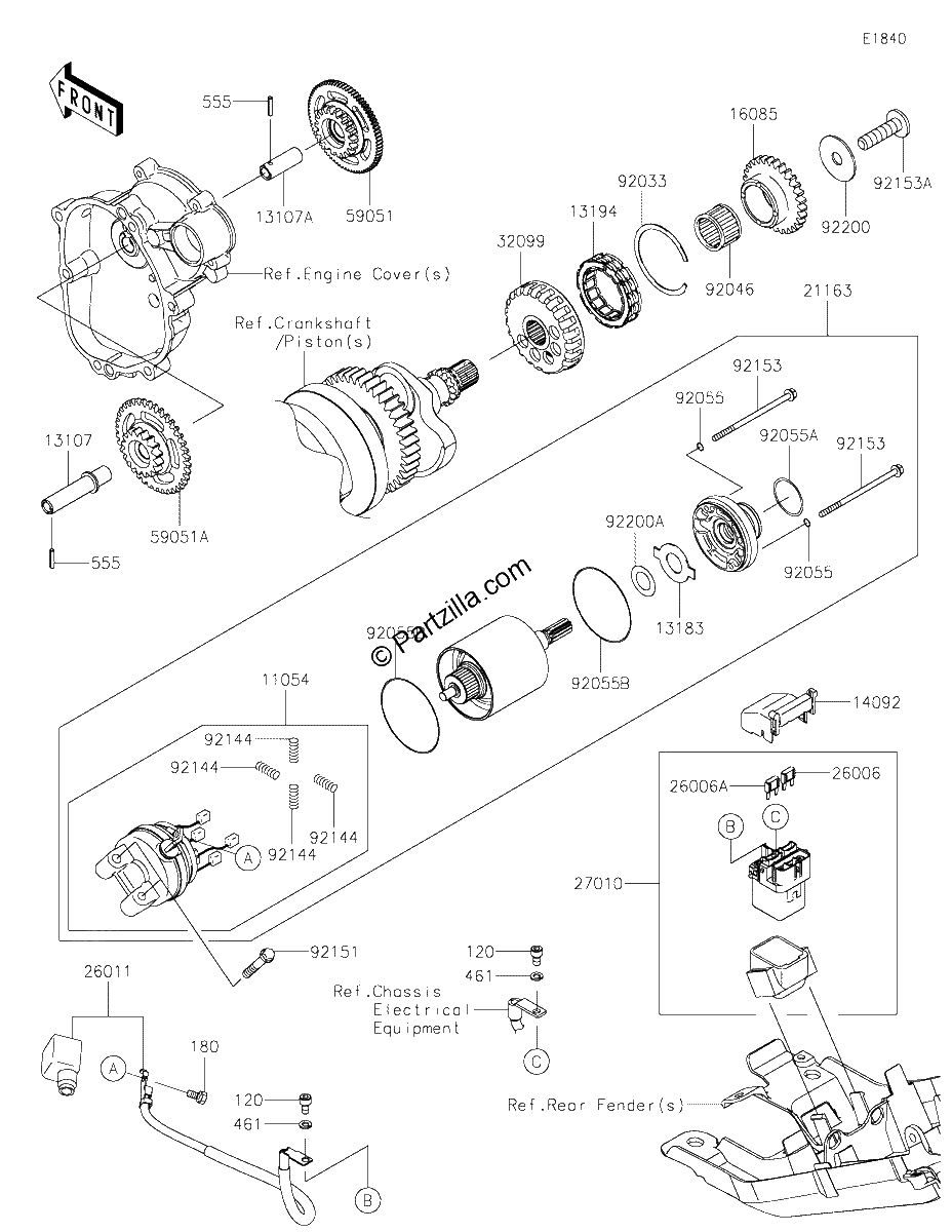 Diagrama de STARTER MOTOR
