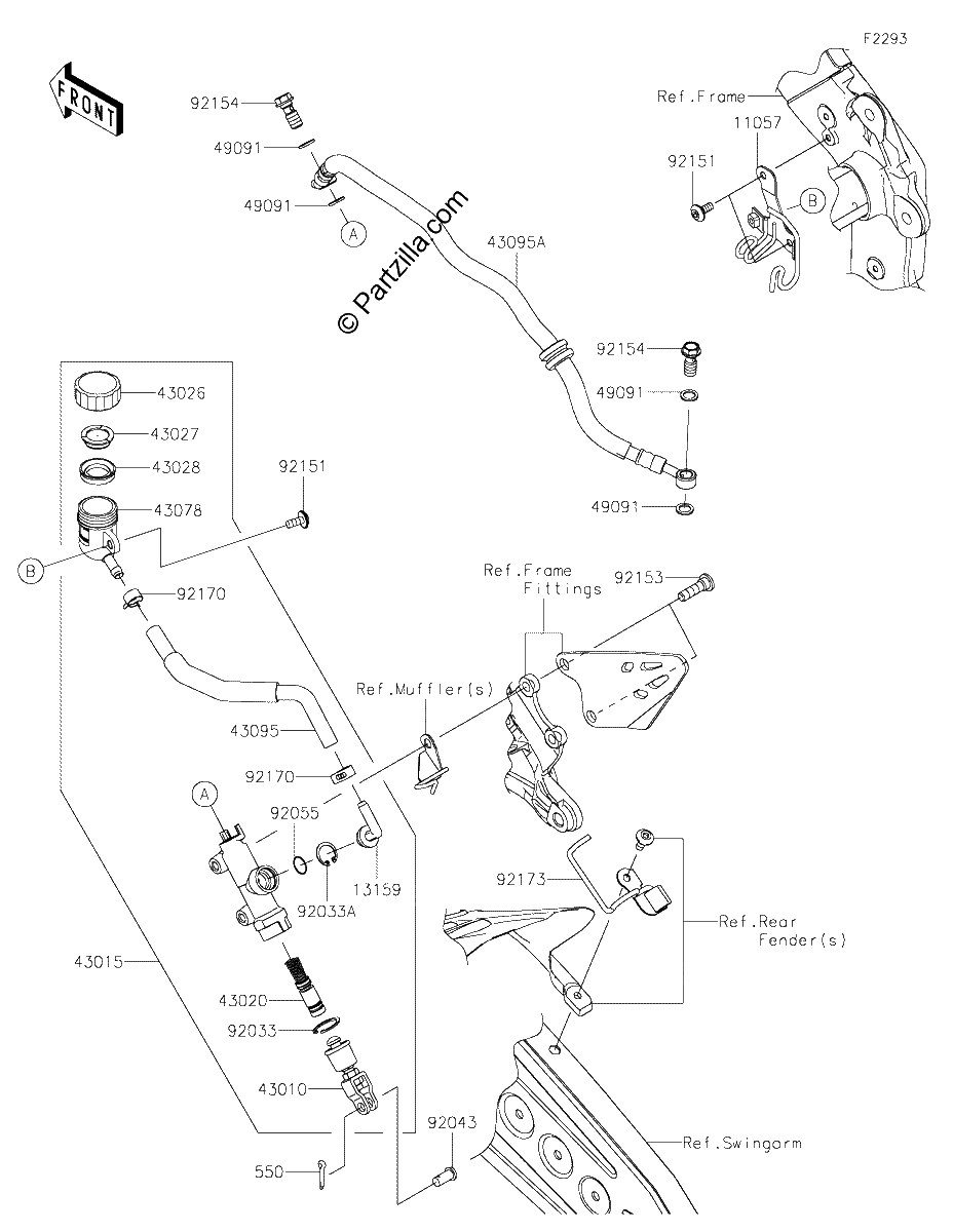 Diagrama de REAR MASTER CYLINDER