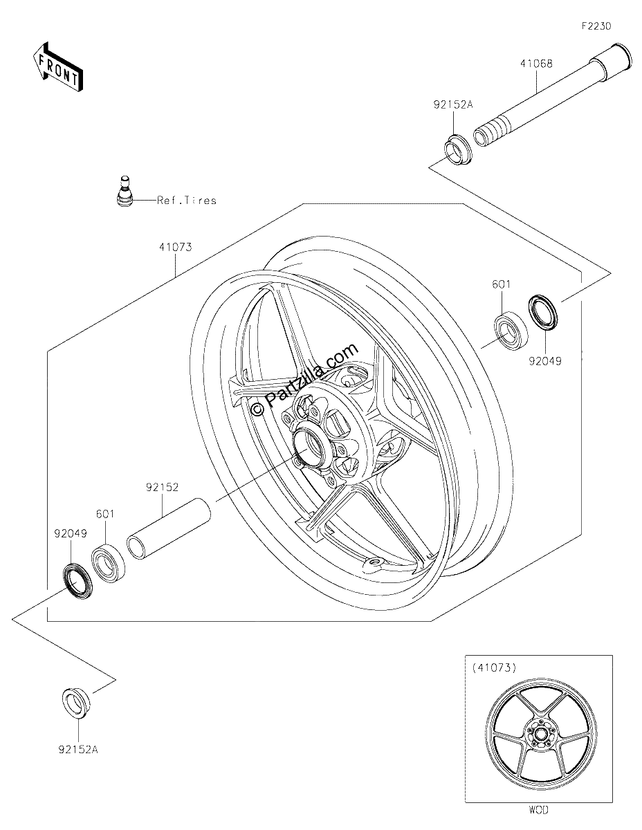 Diagrama de FRONT WHEEL