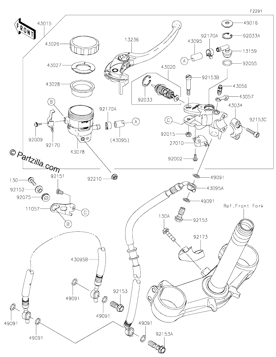 Diagrama de FRONT MASTER CYLINDER