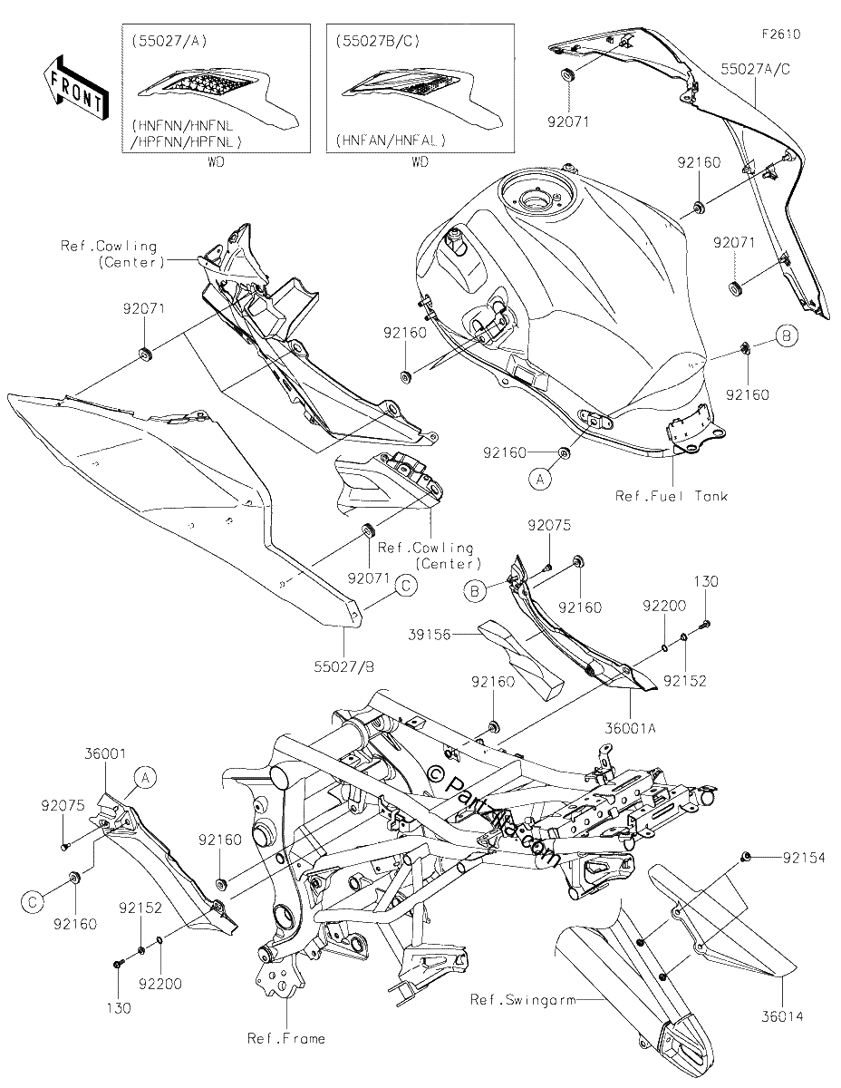 Diagrama de SIDE COVERS CHAIN COVER
