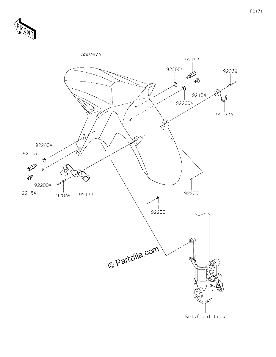 Diagrama de FRONT FENDER S