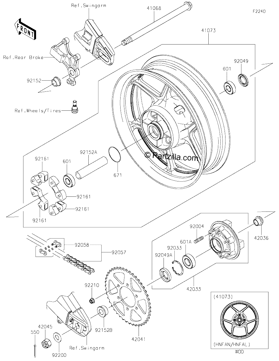 Diagrama de REAR HUB