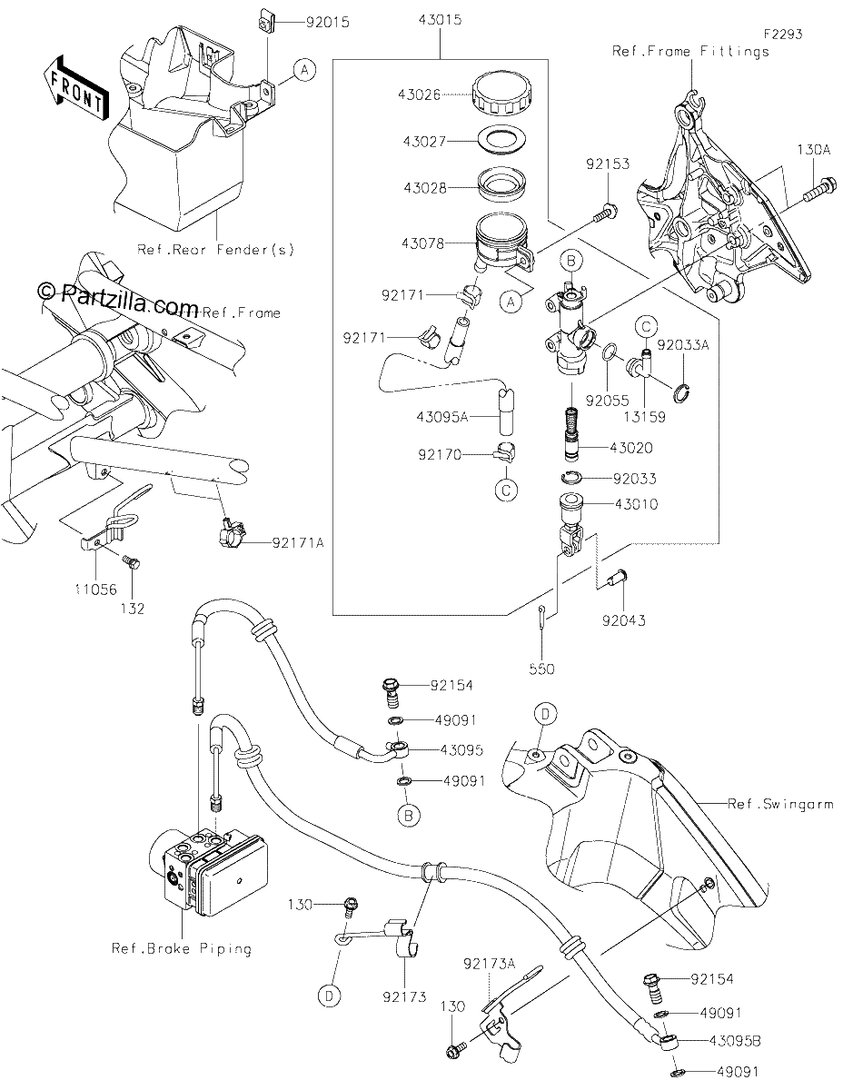 Diagrama de REAR MASTER CYLINDER