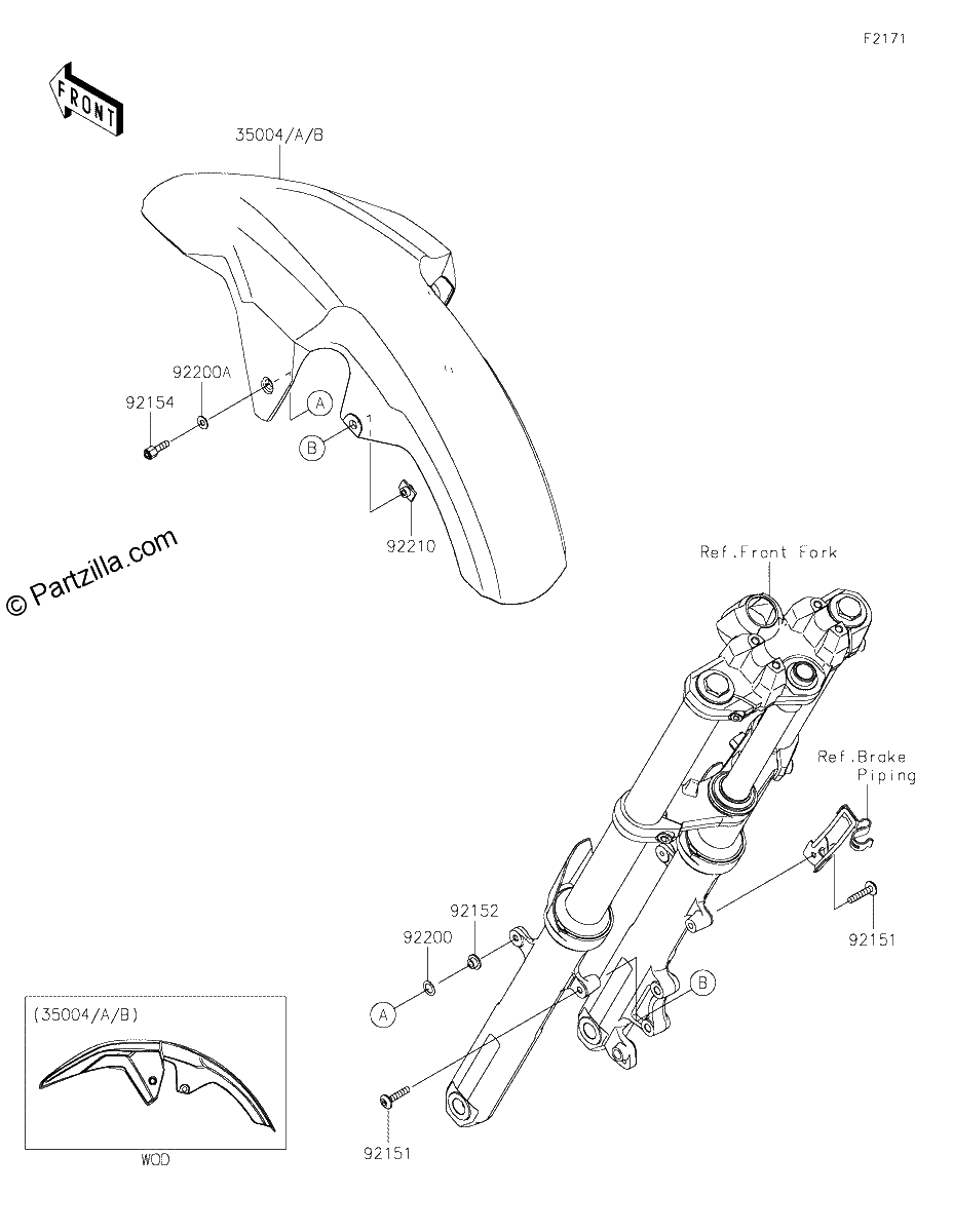 Diagrama de FRONT FENDER S