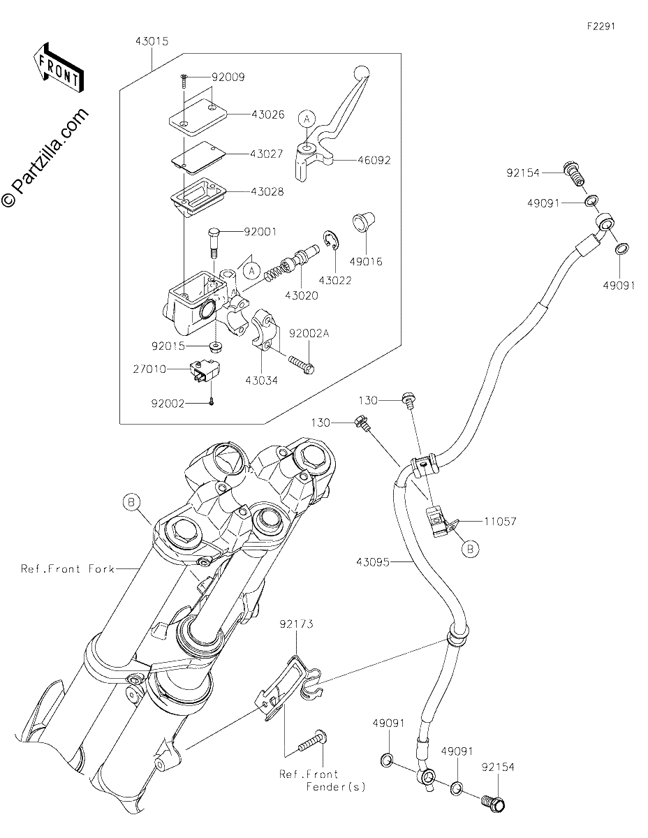 Diagrama de FRONT MASTER CYLINDER
