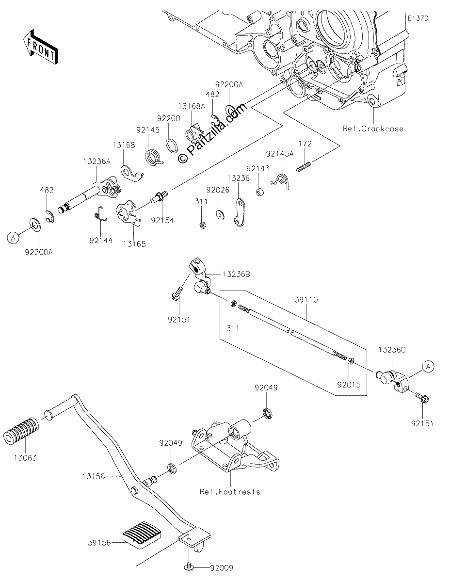Diagrama de GEAR CHANGE MECHANISM