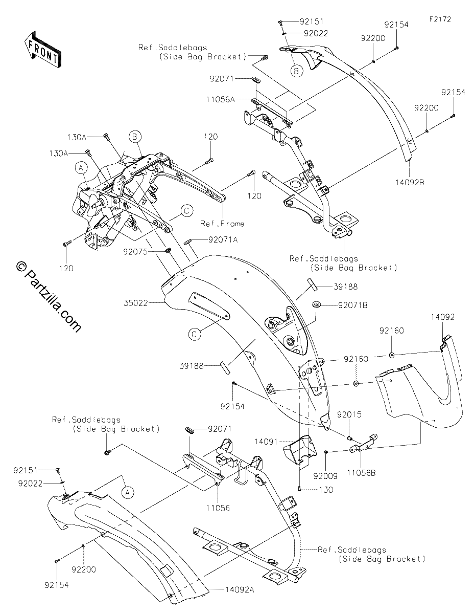 Diagrama de REAR FENDER S
