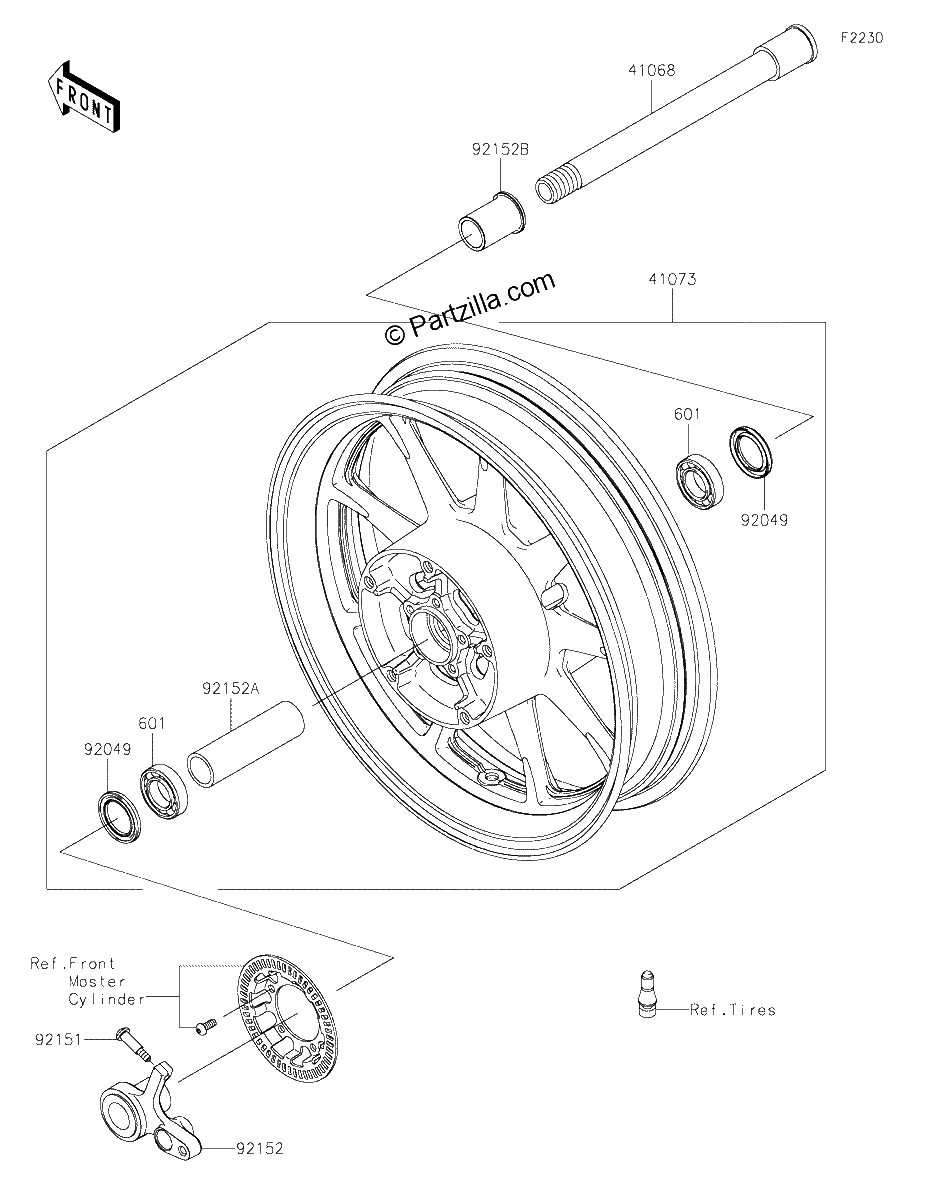 Diagrama de FRONT WHEEL