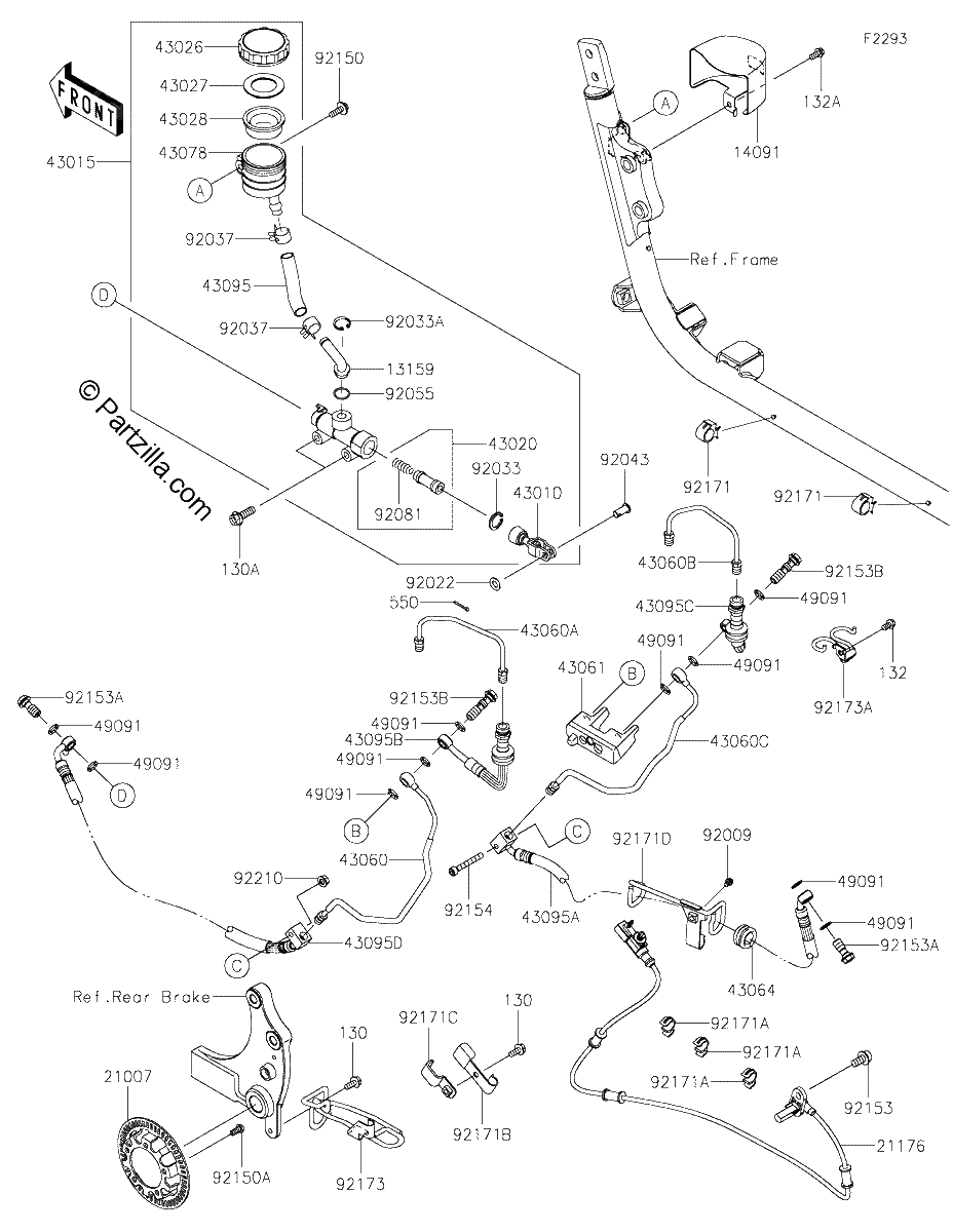 Diagrama de REAR MASTER CYLINDER