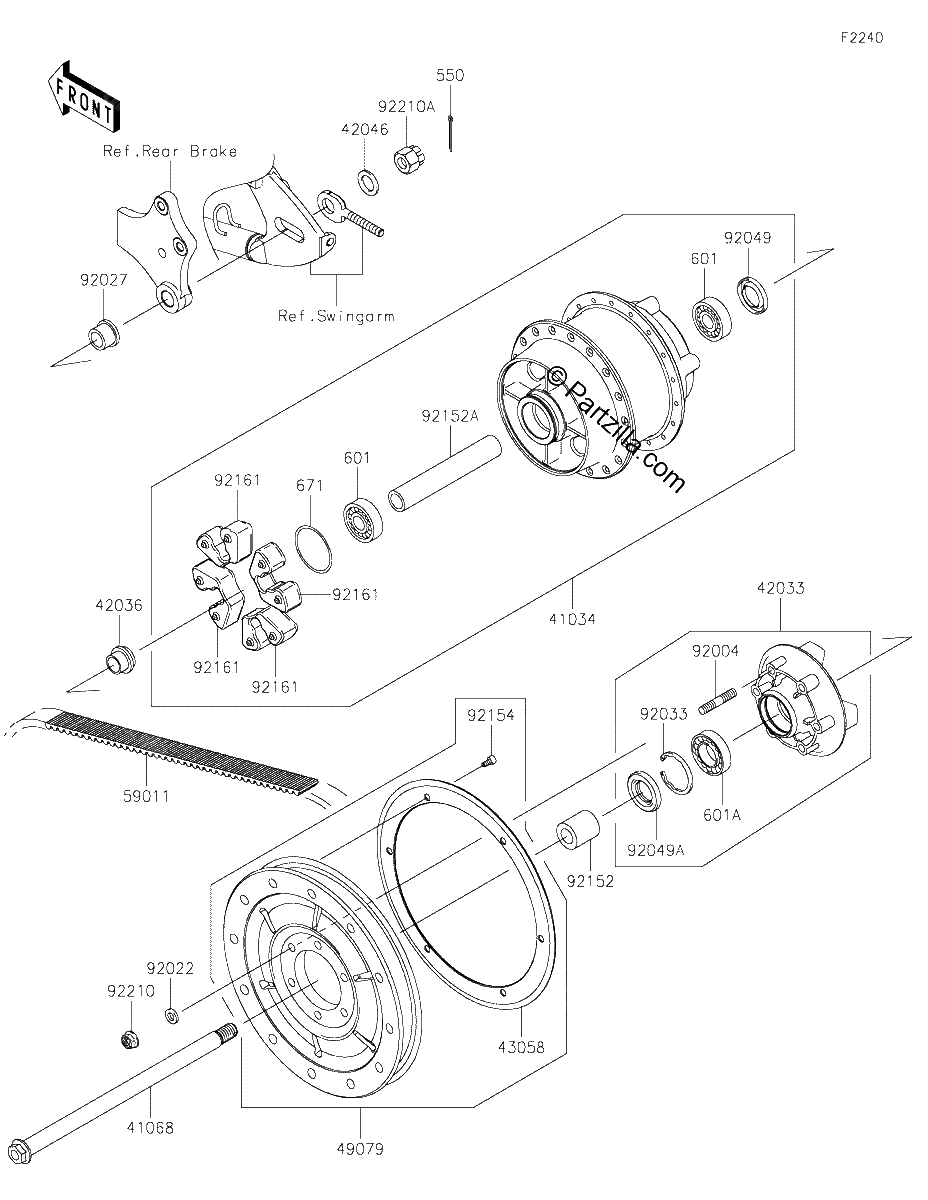 Diagrama de REAR WHEEL CHAIN