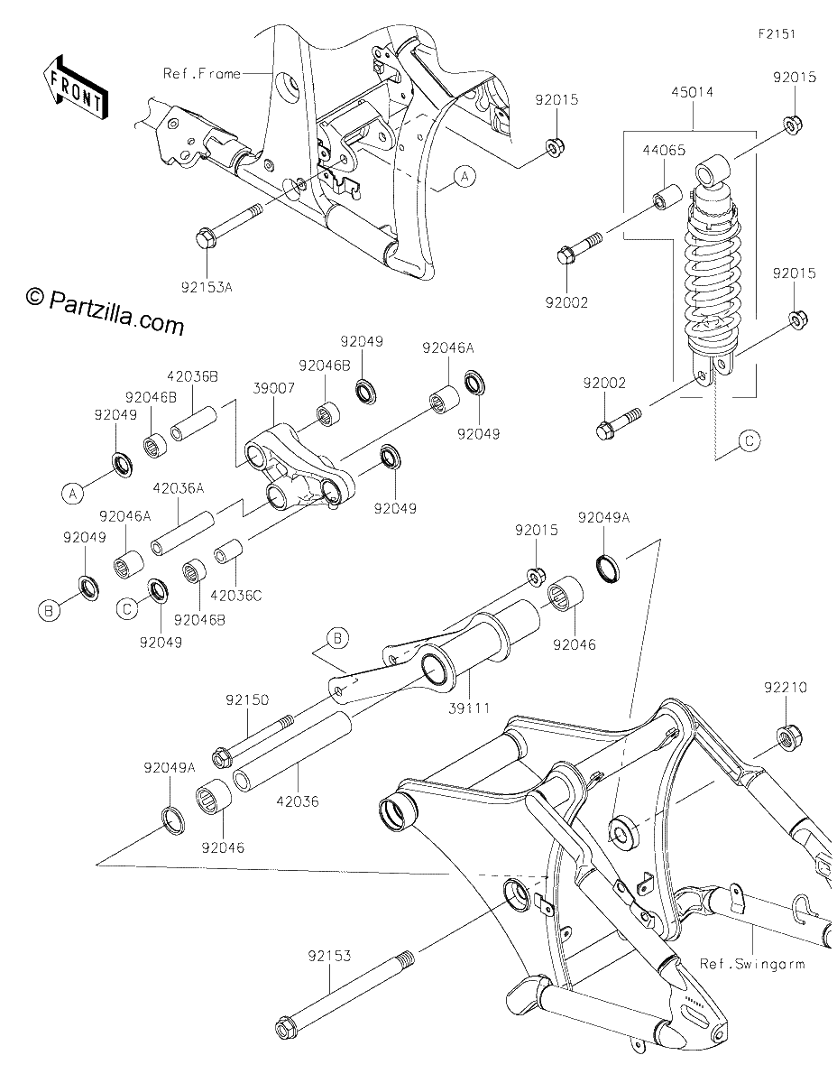 Diagrama de SUSPENSION SHOCK ABSORBER