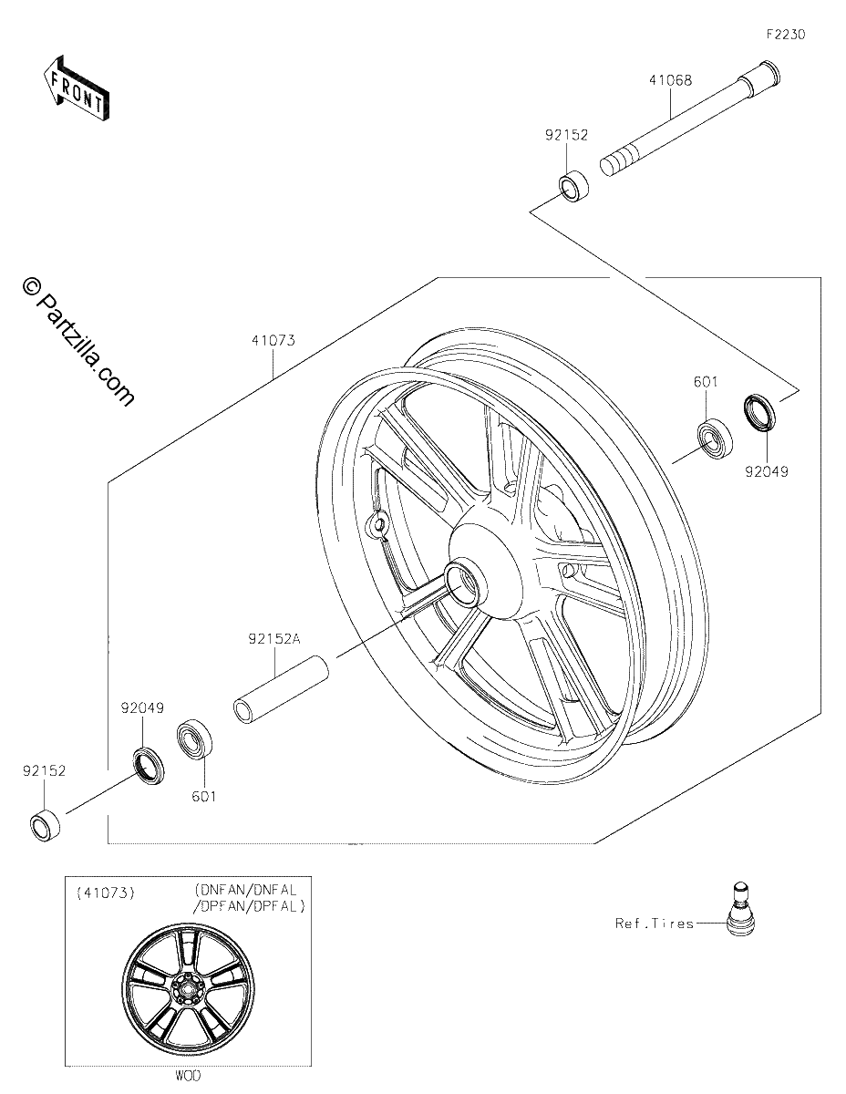 Diagrama de FRONT WHEEL