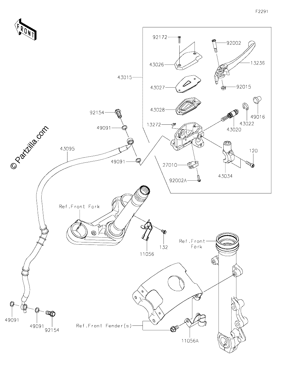 Diagrama de FRONT MASTER CYLINDER