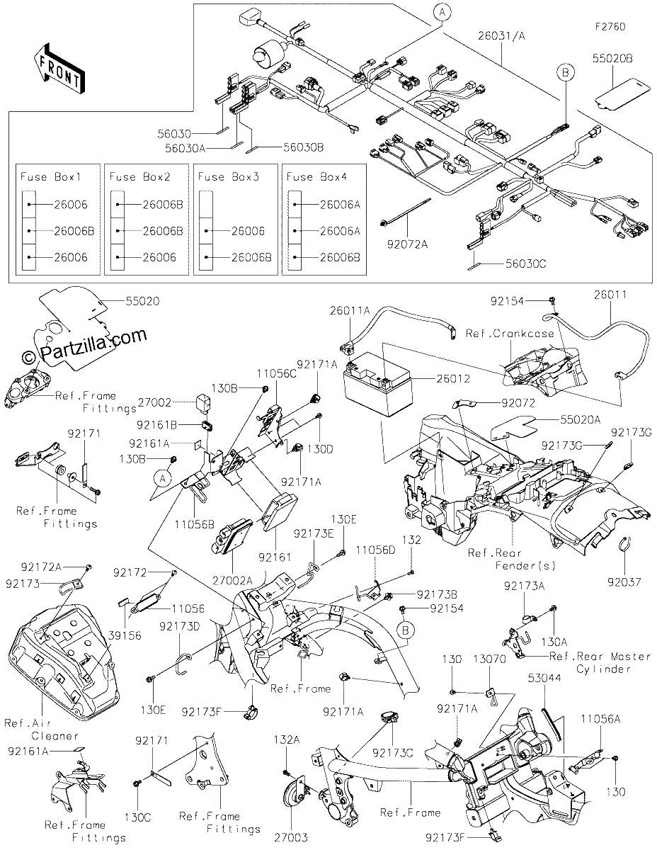 Diagrama de CHASSIS ELECTRICAL EQUIPMENT