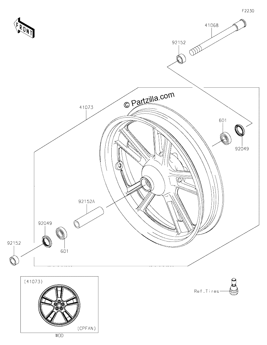 Diagrama de FRONT WHEEL