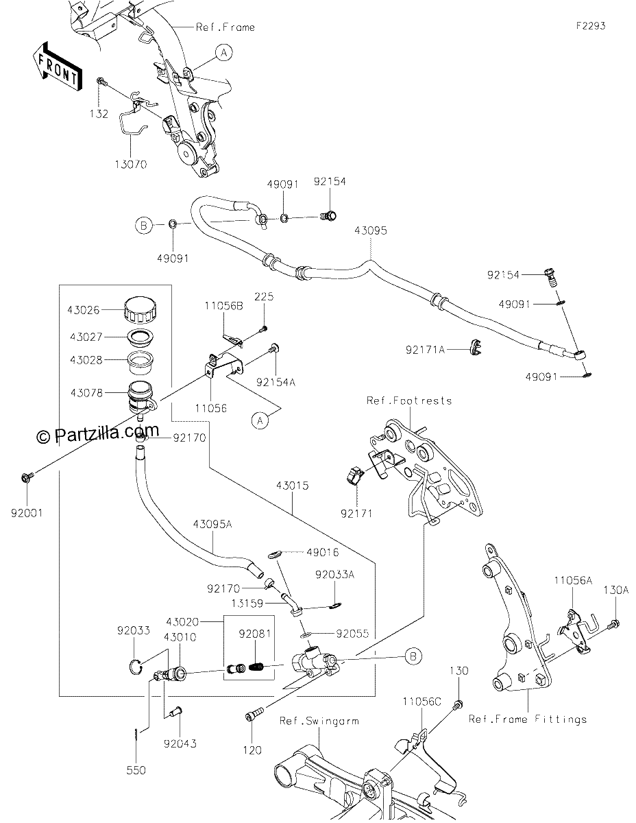 Diagrama de REAR MASTER CYLINDER