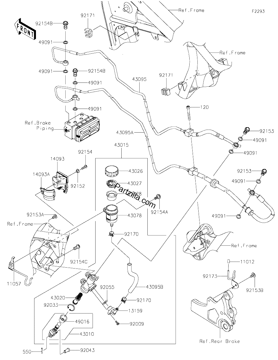 Diagrama de REAR MASTER CYLINDER