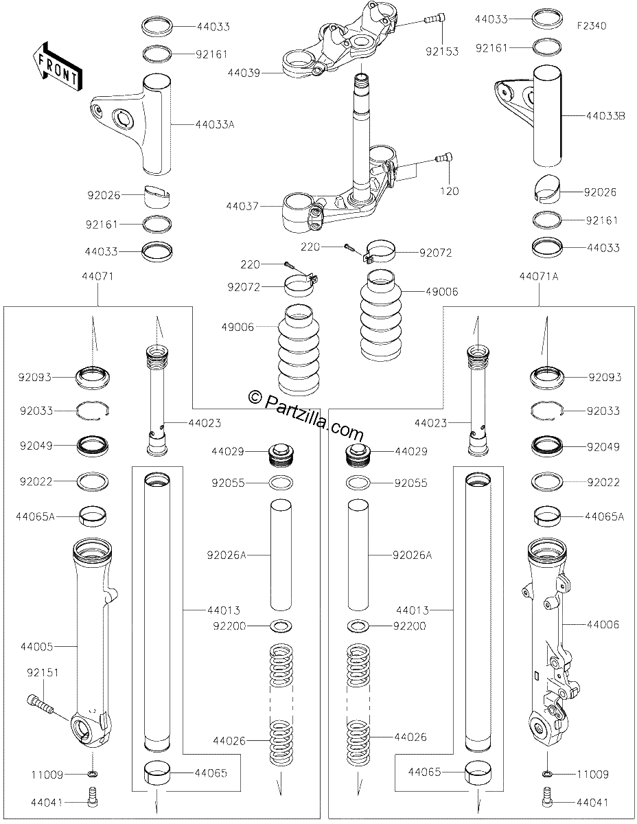 Diagrama de FRONT FORK
