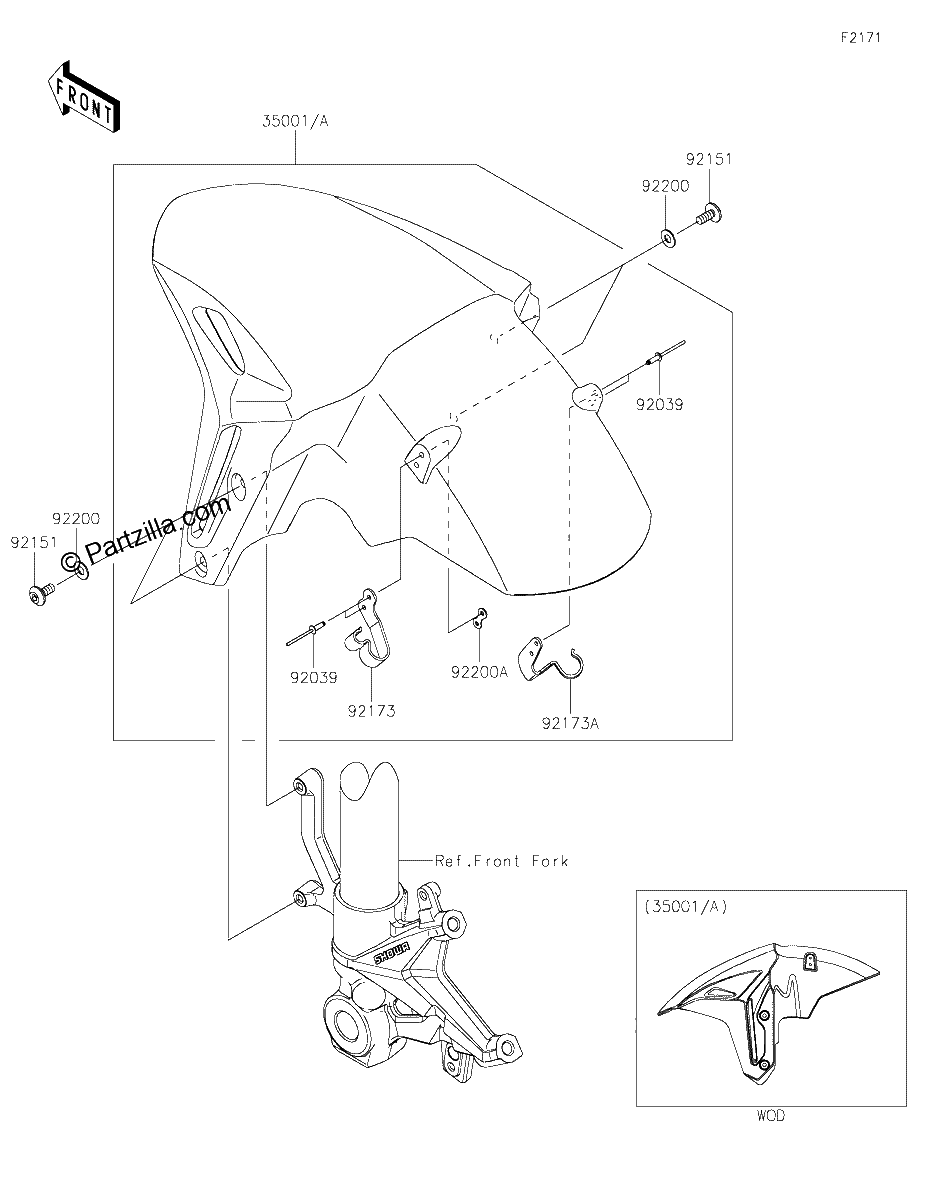 Diagrama de FRONT FENDER S