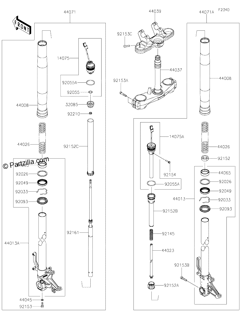 Diagrama de FRONT FORK