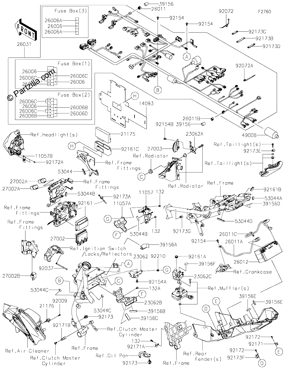 Diagrama de CHASSIS ELECTRICAL EQUIPMENT CN