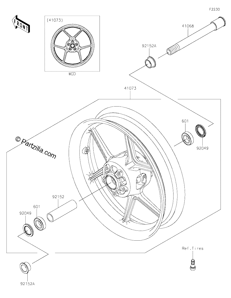 Diagrama de FRONT WHEEL