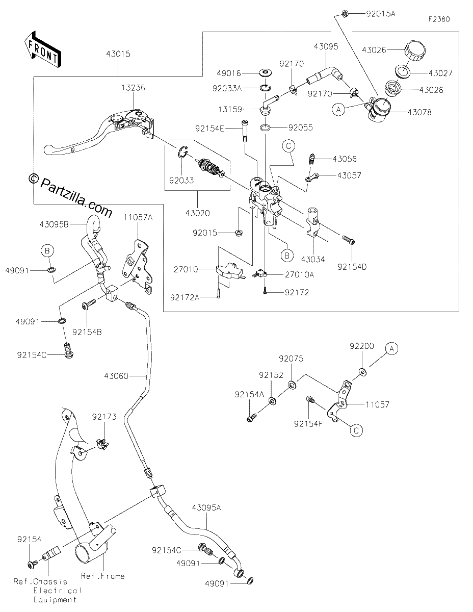 Diagrama de CLUTCH MASTER CYLINDER