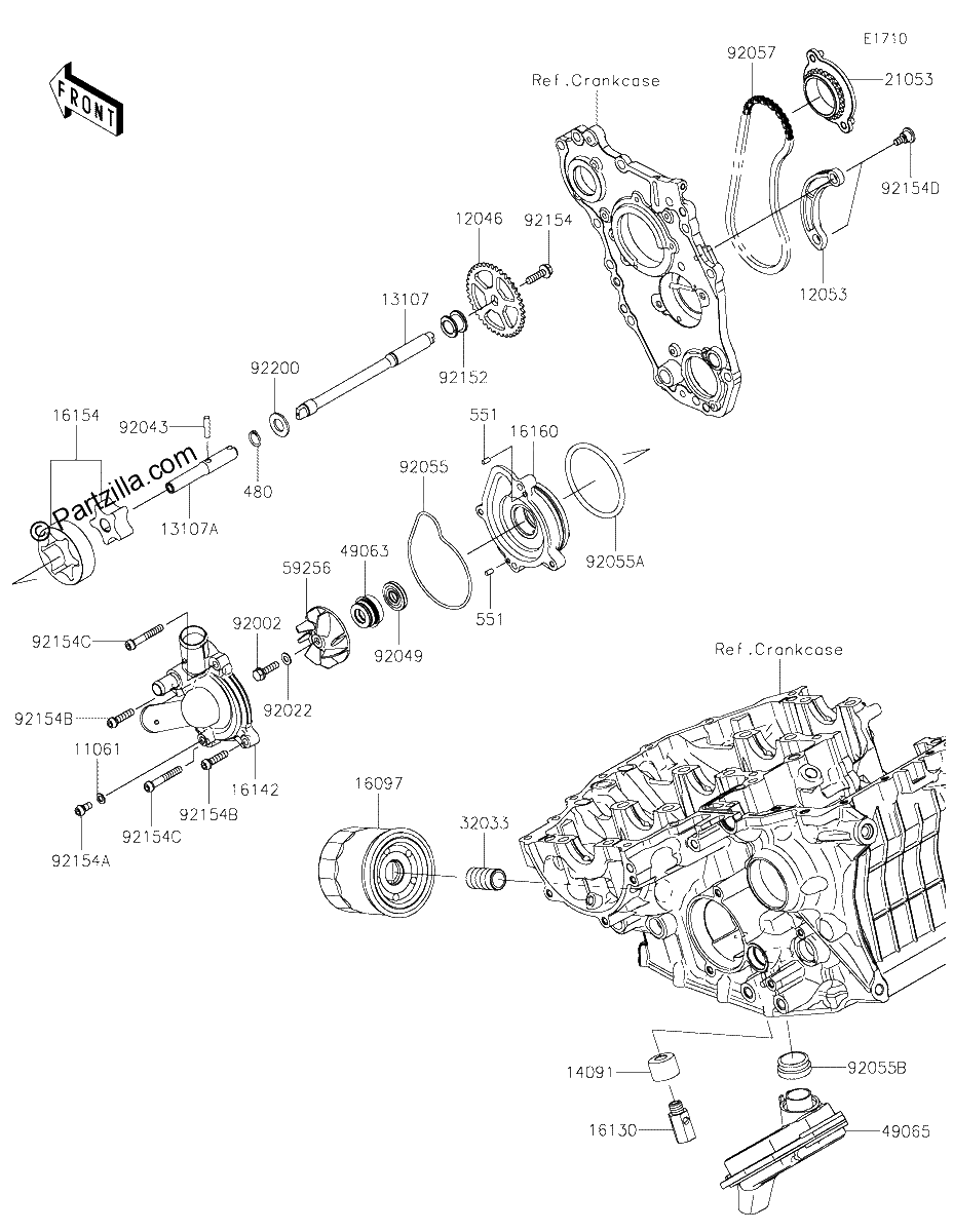 Diagrama de OIL PUMP OIL FILTER