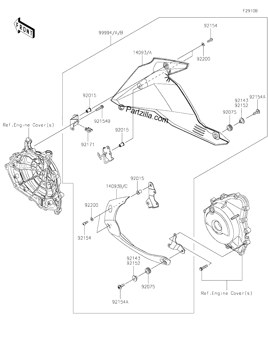 Diagrama de ACCESSORY LOWER COWLING
