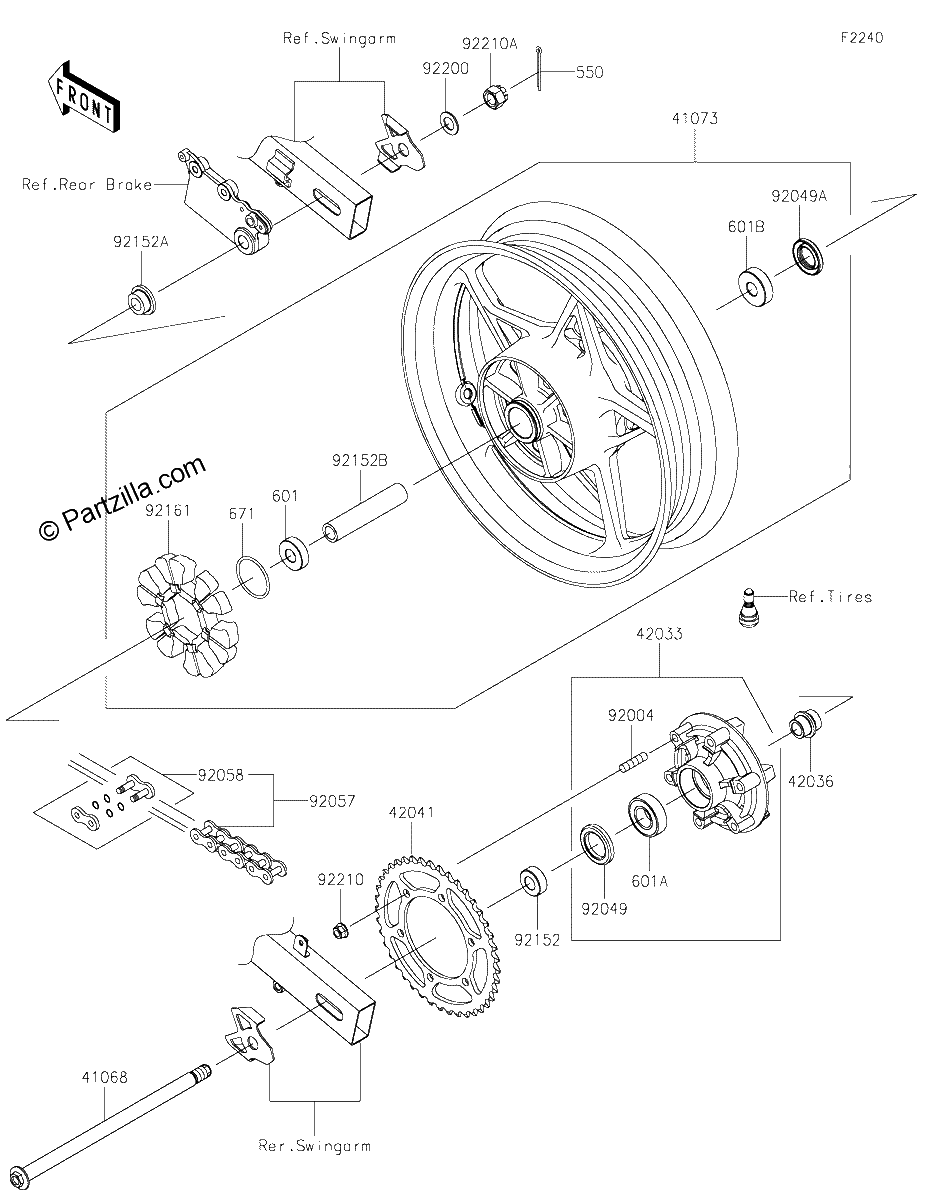 Diagrama de REAR WHEEL CHAIN
