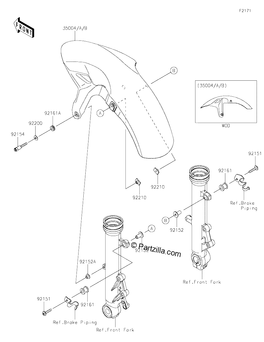 Diagrama de FRONT FENDER S