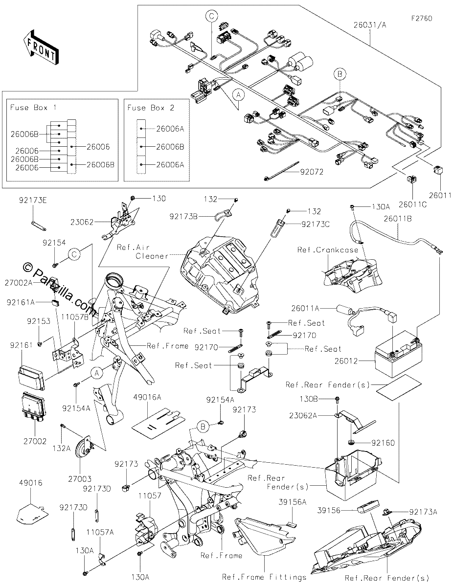 Diagrama de CHASSIS ELECTRICAL EQUIPMENT