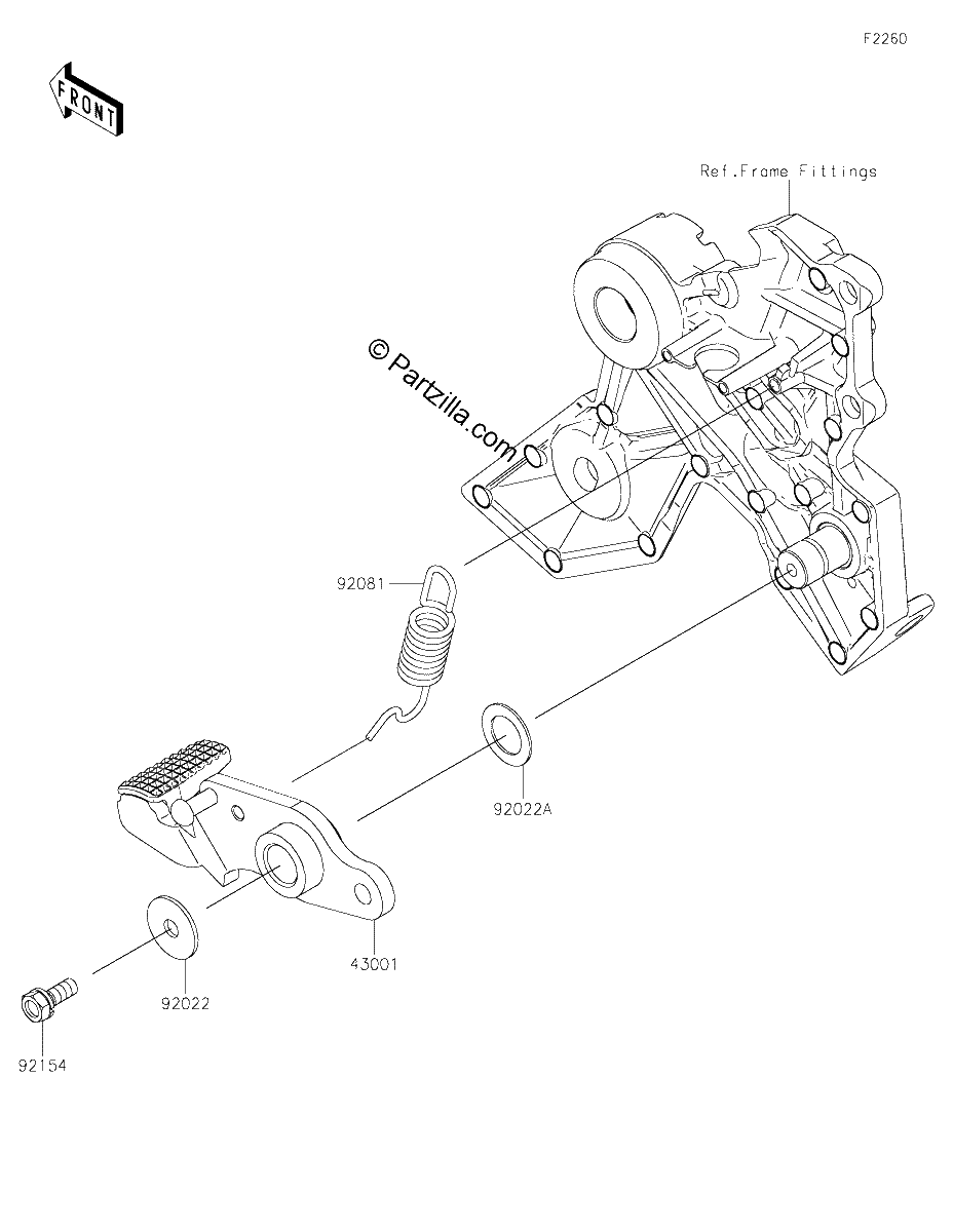 Diagrama de BRAKE PEDAL TORQUE LINK
