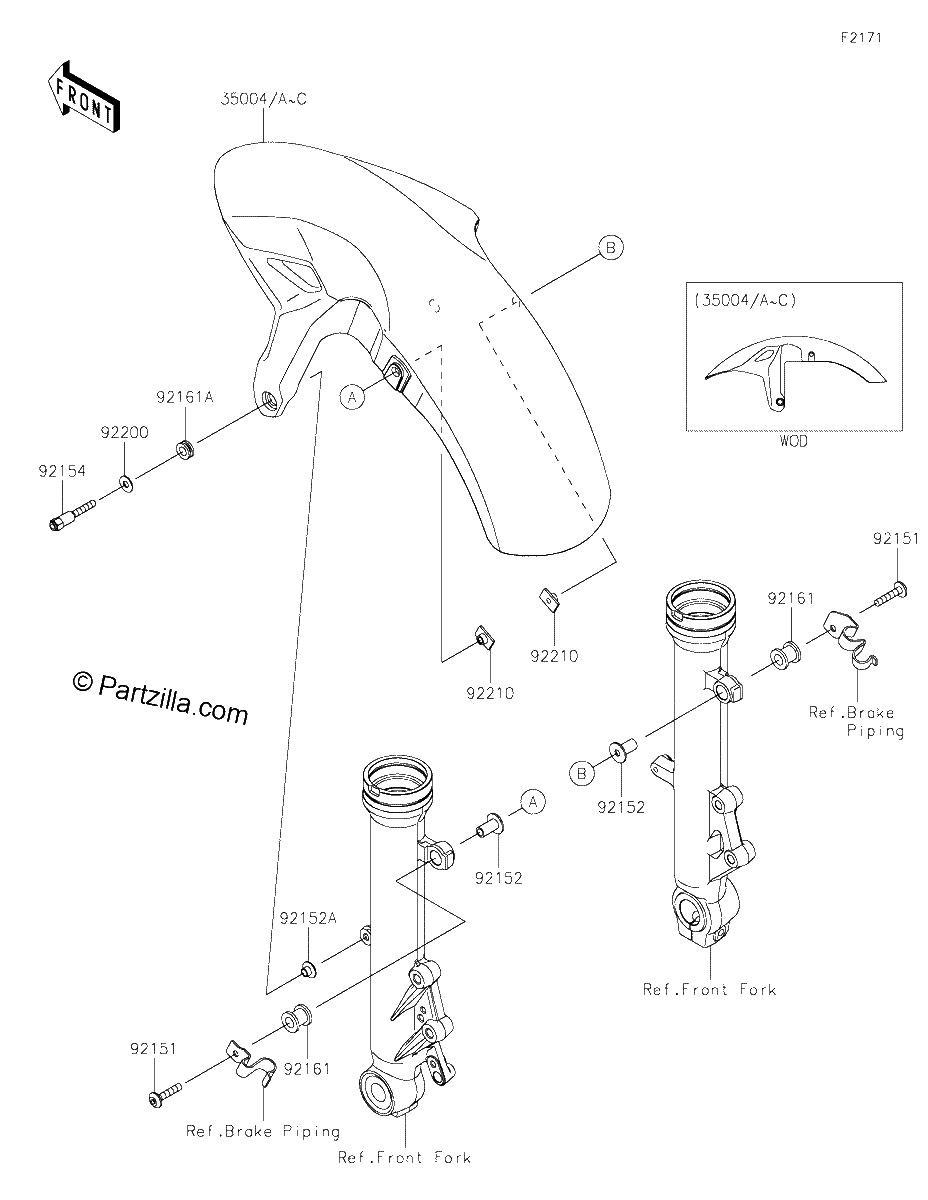 Diagrama de FRONT FENDER S