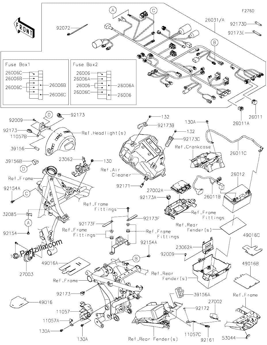 Diagrama de CHASSIS ELECTRICAL EQUIPMENT