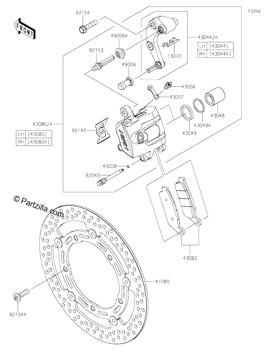 Diagrama de FRONT BRAKE
