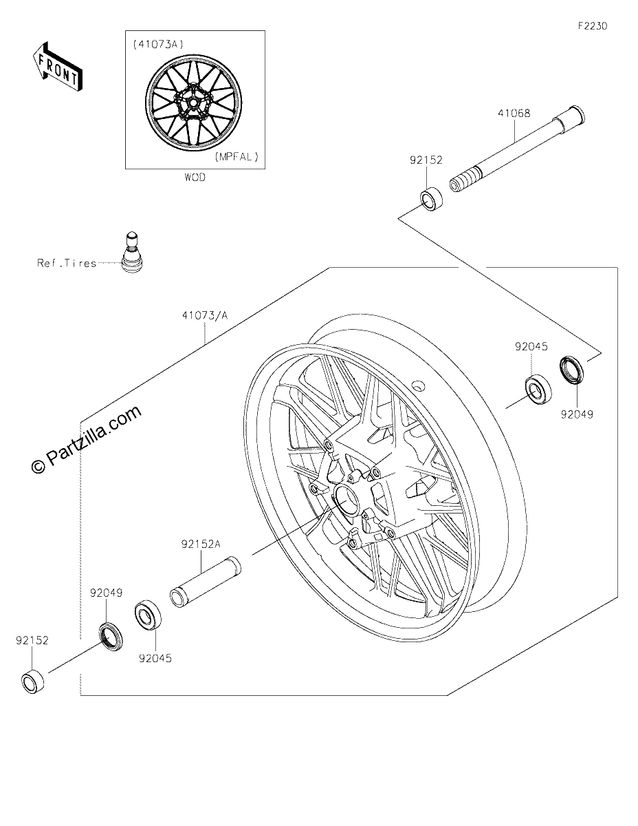 Diagrama de FRONT WHEEL