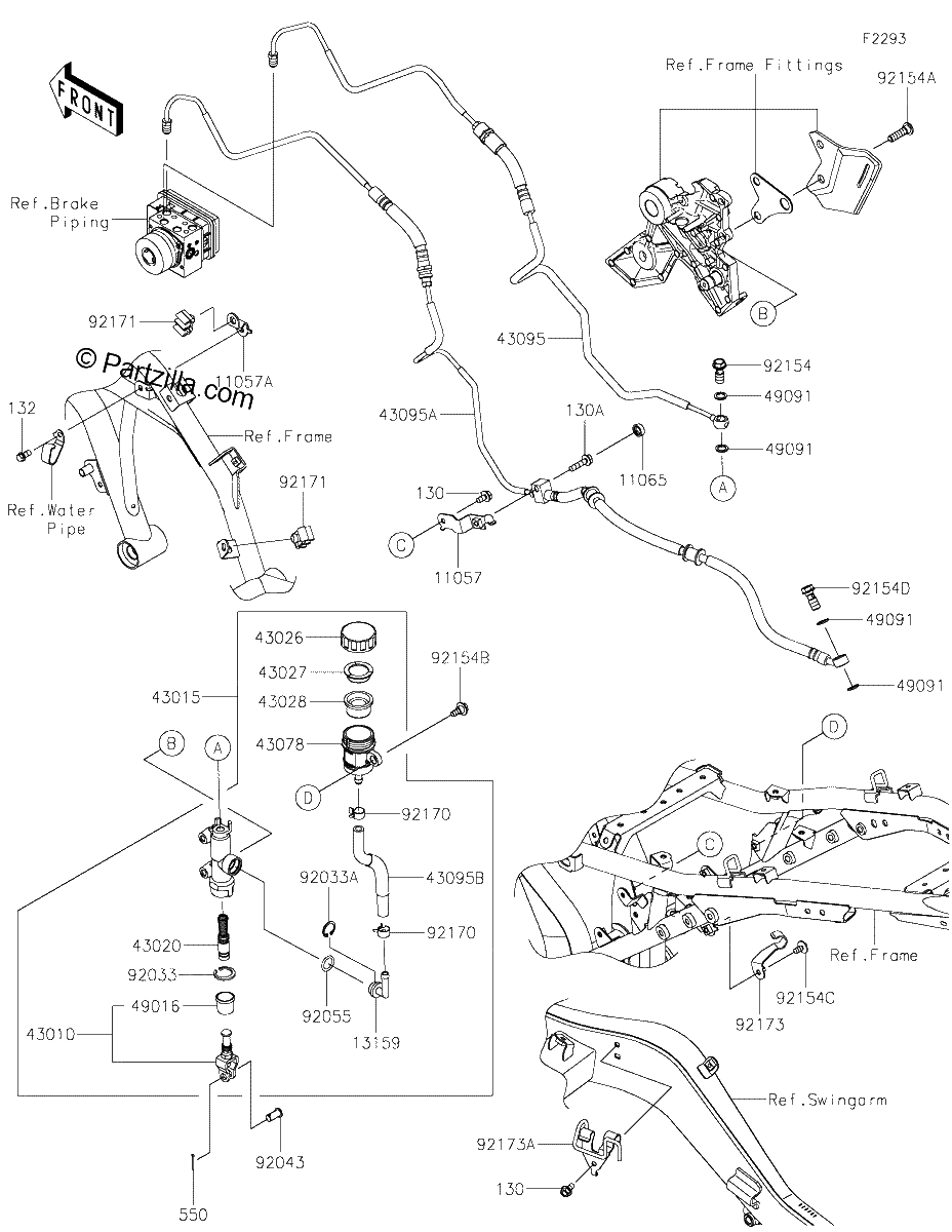 Diagrama de REAR MASTER CYLINDER