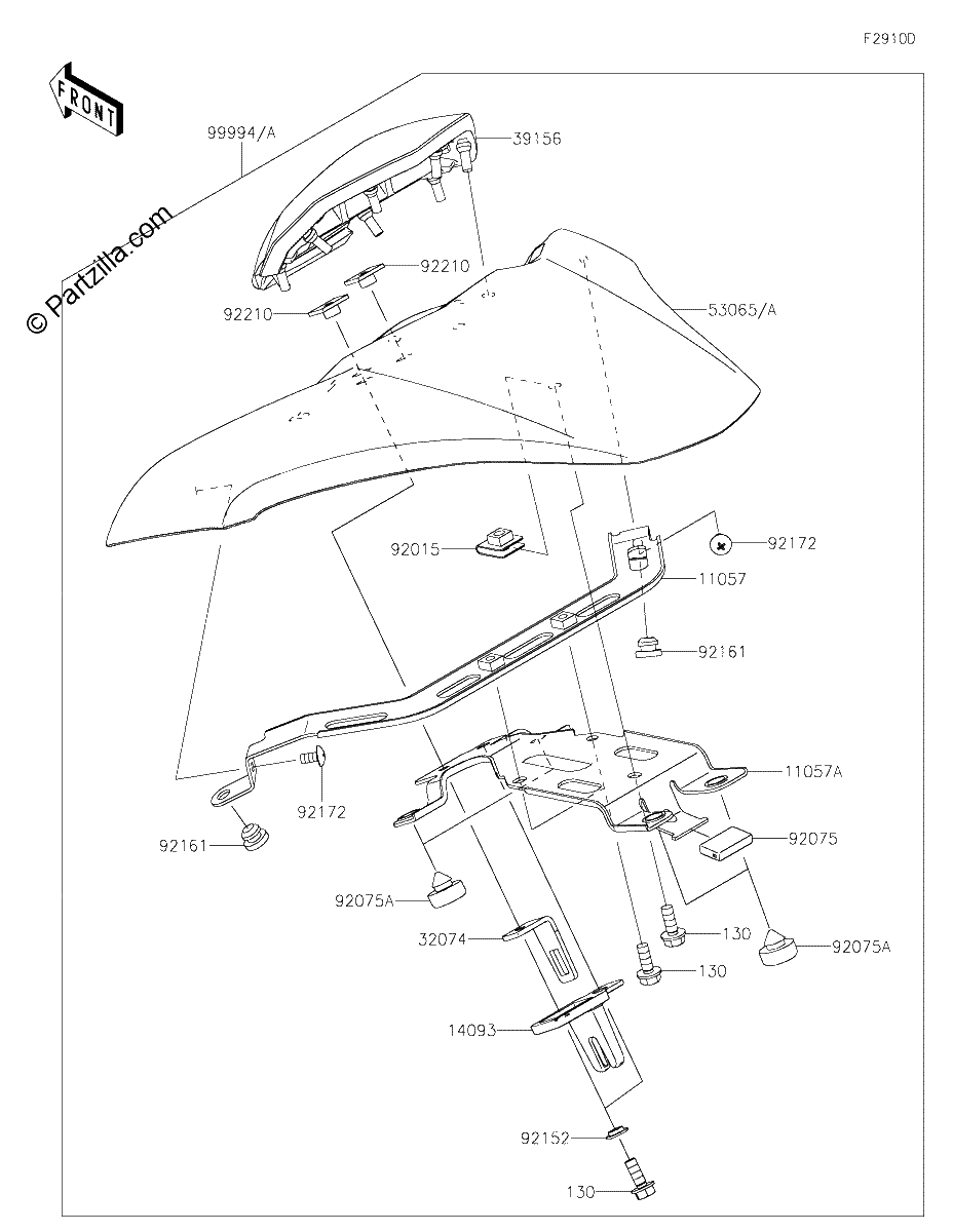 Diagrama de ACCESSORY PILLION SEAT COVER