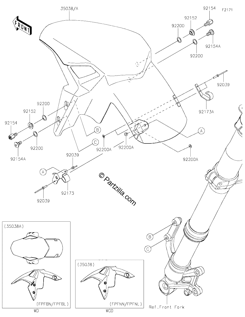 Diagrama de FRONT FENDER S
