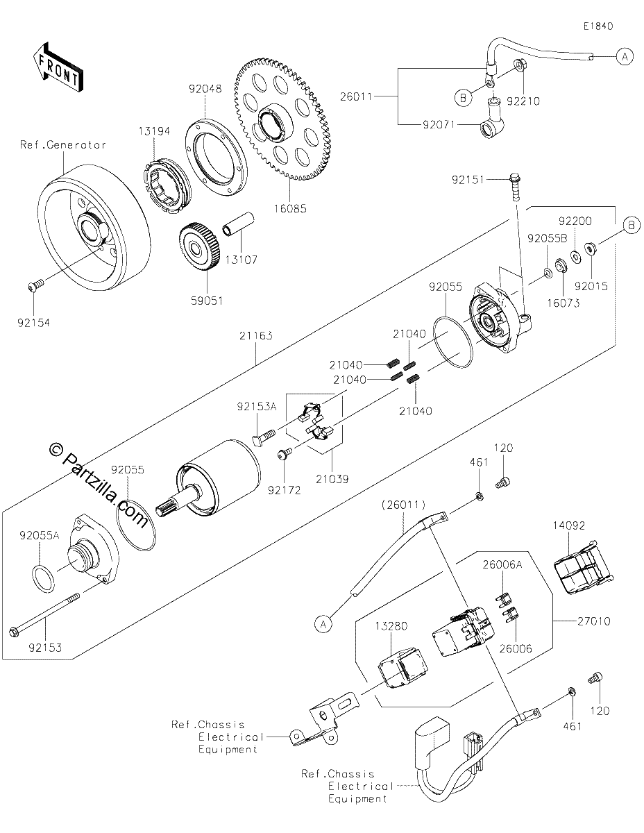 Diagrama de STARTER MOTOR